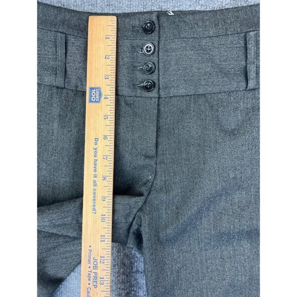 Cartannier Dress Pants Women's 8 Gray Pleated Bootcut Hi Rise Exposed Buttons - Picture 8 of 8